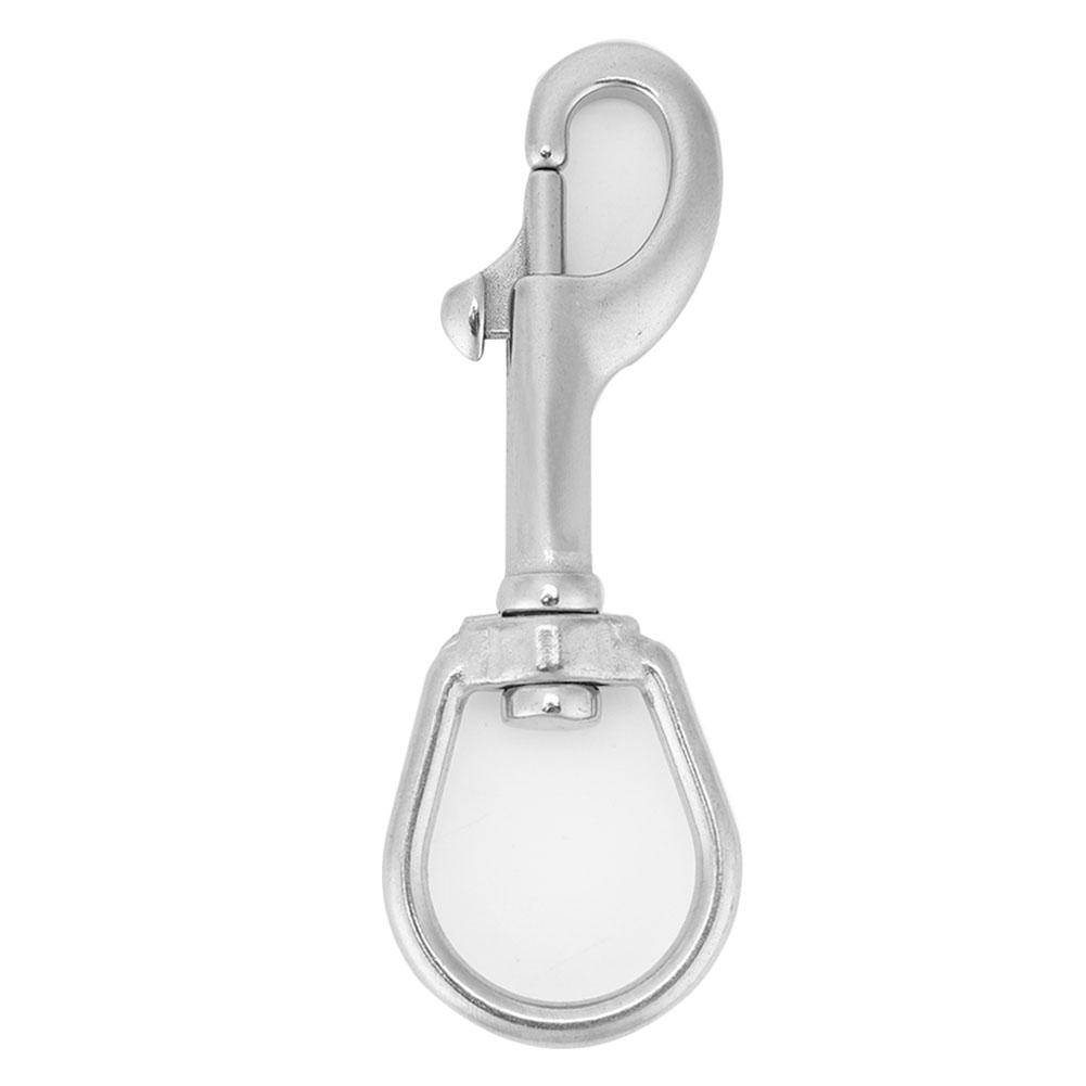316 Stainless Steel Single Head Hook Eye Snap Diving Accessory (75MM, White)