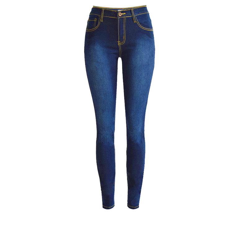 European & American Women s High-Waisted Slimming Pencil Jeans 2XL