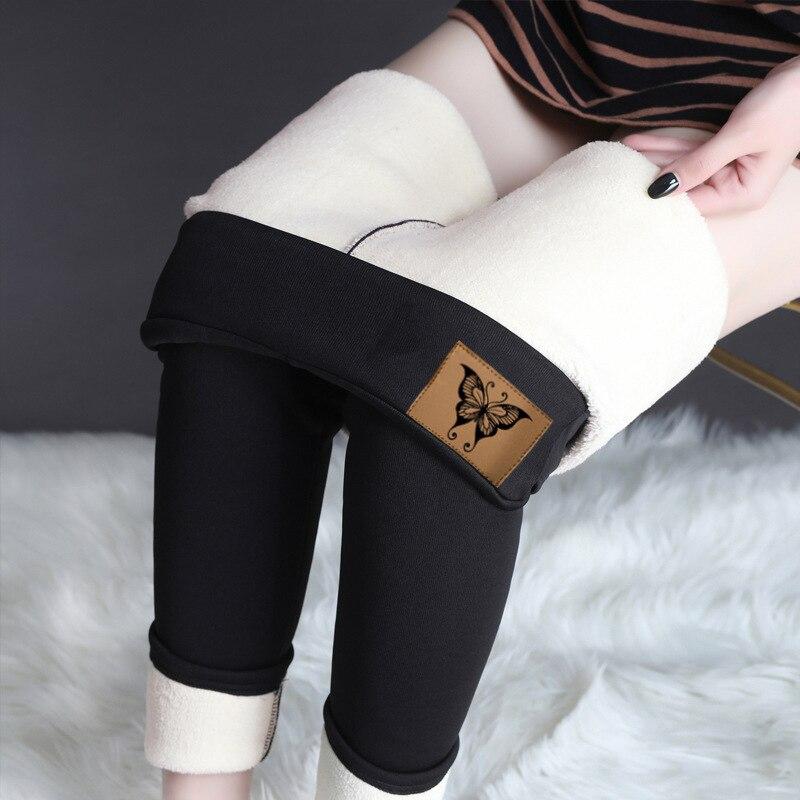 Herbst Schlank Fleece S-6XL Legging Hosen Frauen Hohe Taille Wolle Bleistift Hosen Winter Dicke Hose Casual Leggings 28656
