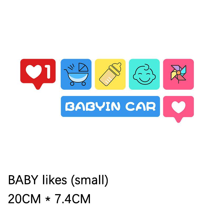 

Ребенок в машине на борту мультяшные наклейки на машину транспортные средства милые милые светоотражающие украшения для лобового стекла окна бампера багажника