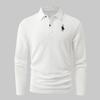 Polo da Golf da Uomo a Maniche Lunghe con Abbottonatura a 2 Bottoni - Assorbe l'Umidità - un Top Versatile sia per le Attività all'Aperto che per gli Spostamenti