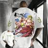 Demon Slayer Halloween Joint T-shirt 2025 Men's Summer New Kokushibo Anime Print American Trend Casual Loose Short Sleeved Top