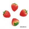 2pcs/lot 3D Red Strawberry Cabochon Resin Charms Pendants Beads for Jewelry Making Earrings Hair Rope Accessories