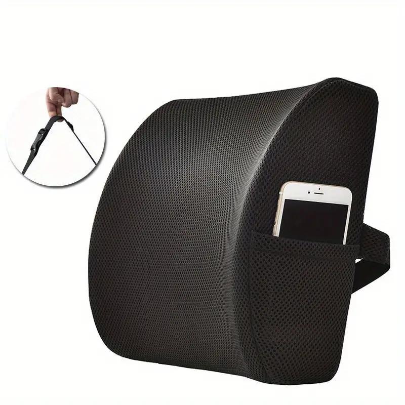 Lumbar Support Cushion Memory Foam Waist Pillow Auto Seat Back Cushion for Car Chair Home Office