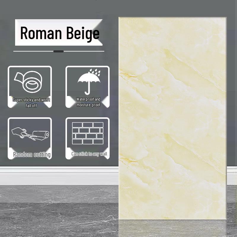 Self-Adhesive Waterproof Aluminum-Plastic Marble-Effect Wall Panel Sticker
