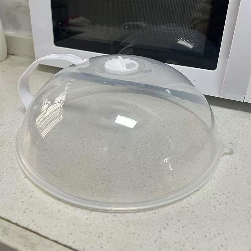 

Steam Vent and Handle Microwave Splash Cover High Temperature Resistant Microwave Guard Lid Transparent Food Heating Cover With