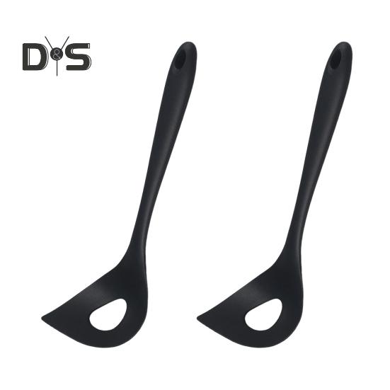 

2 шт. Инструмент для приготовления фрикаделек, силиконовая антипригарная ложка для фрикаделек, шарики, ложка для рыбных шариков с ручками, кухонная ручная ложка для пресса фрикаделек 2pcs чёрный