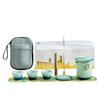 Court style coarse pottery gradual change glaze travel tea set small set one pot three cups portable company creative souvenir
