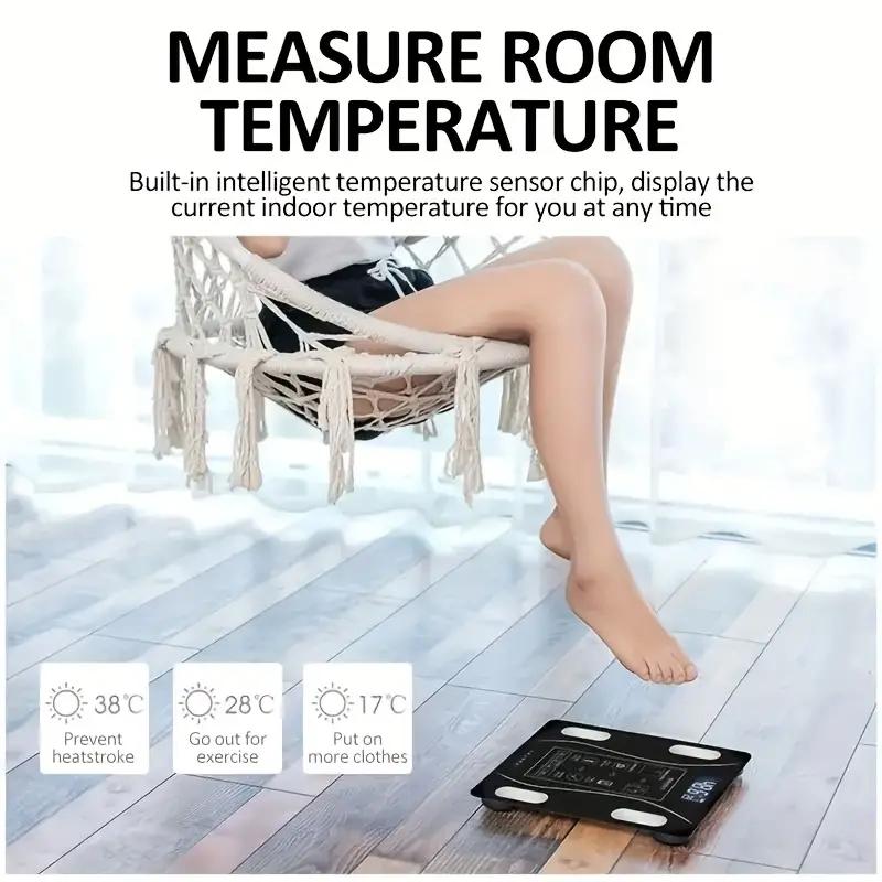 1pc Intelligent Bluetooth Electronic Weight Scale: Wireless Digital Bathroom Scale, Precise Measurement of Body Fat Percentage