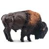Toymany Simulation American Bison Wildlife Animal Model Toy Mini Figures Dolls Action Figurines Toys for Children Gift Cake Deco