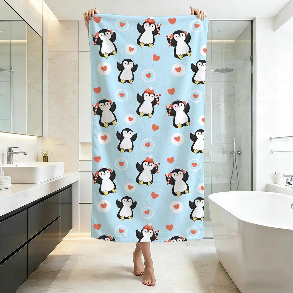 Cute-niwazekisho PenguinS Towel Five-Star Hotel Quality Eco-Friendly Ultra Soft Thick Towels & Beach Towels