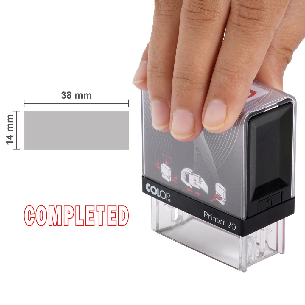 COMPLETED Self Inking Rubber Stamp Custom Colop Office Stationary P20 Mini Stamper