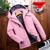 Men's Waterproof Fleece-Lined Winter Jacket for Mountaineering, Camping, and Travel