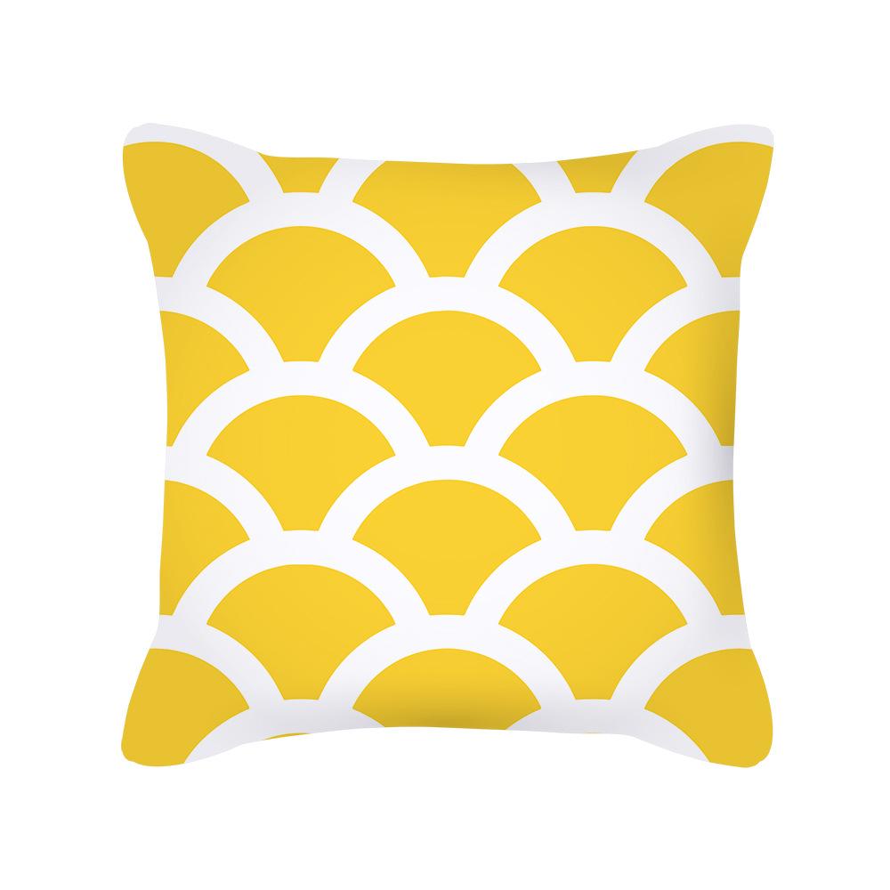 Modern Simple Geometric Pillow Nordic Style Peach Skin Bedside Cushion Cover Waist Pillow Cover New Home