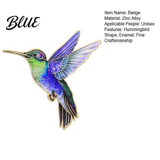 Hummingbird Gift Idea Badge Hard Enamel Rubber Backing Pin Jackets