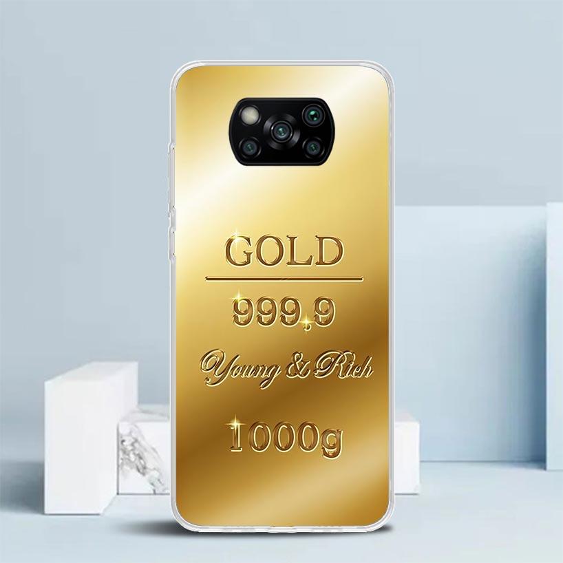 Fine Gold Pattern Printing Soft Cover for Xiaomi Poco F7 Ultra X7 X6 X5 Pro M7 Phone Case Redmi 15 15C 13 13C 12 12C 10 10C Prin