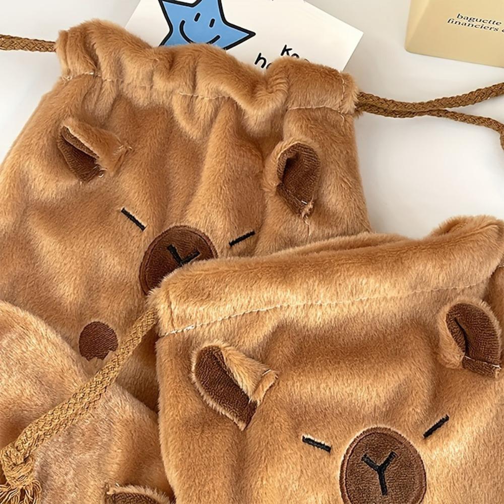 Große Kapazität Capybara Aufbewahrungstasche mit Kordelzug Kordelzugtaschen für Kleinteile und Kosmetik