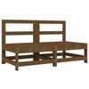 VidaXL Canapés Centraux de Jardin 2 pcs, Sièges avec Dossier, Meubles de Terrasse Patio Arrière-cour Extérieur, Marron Miel 825516