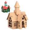 Christmas Cardboard House D-IY Build Gingerbread House Supplies for Kids Holiday Fun Party Game Playtime Christmas Decoration