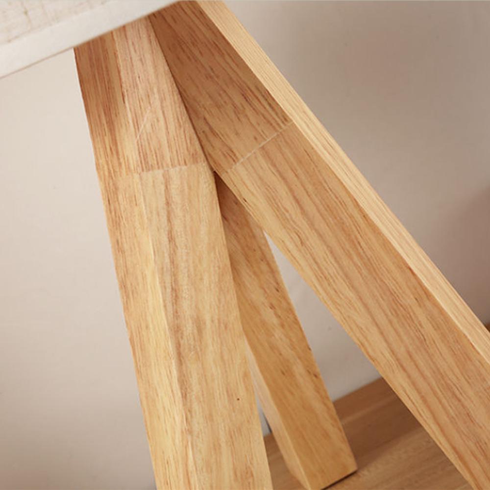 Modern Minimalist Bedside Lamp 12W 3-Color LED Lamp Flicker-Free Eye-Care Night Light with Wood Base for Home, EU Plug