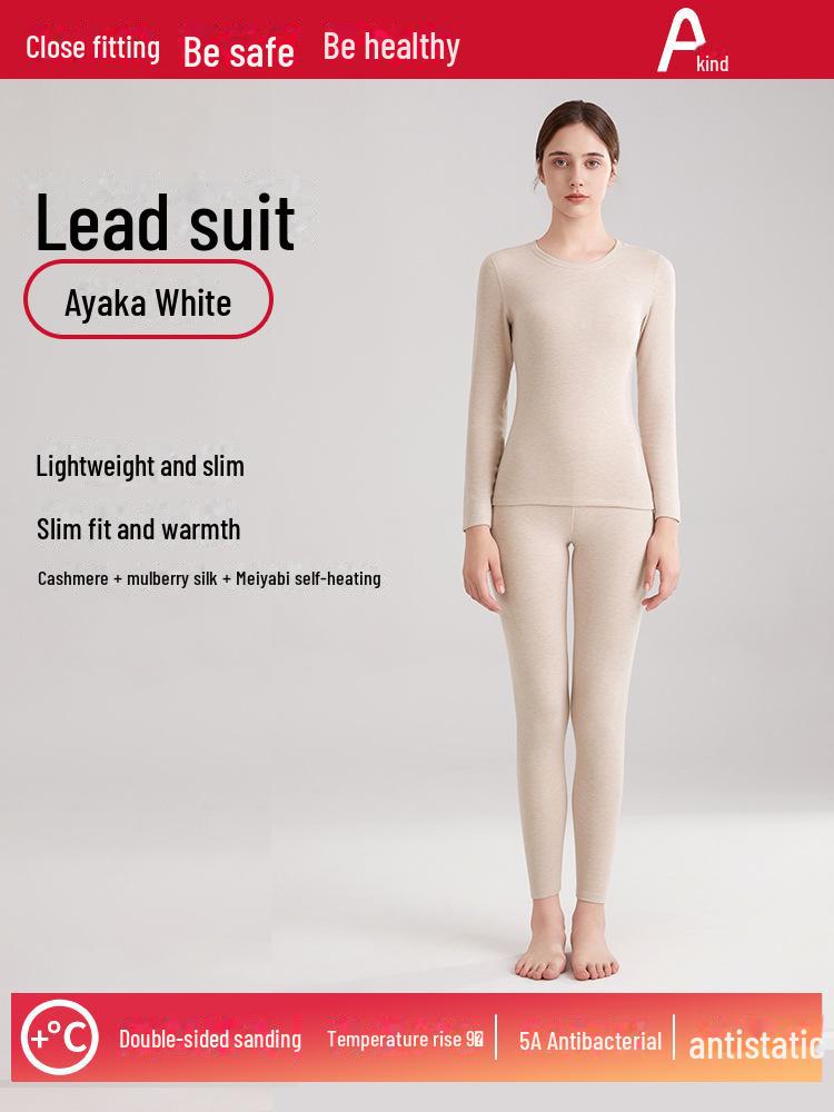 Deutsche Samtkragen Thermounterwäsche: Herren- und Damen-Seide Kaschmir Plus Samt Verdickter Herbstanzug