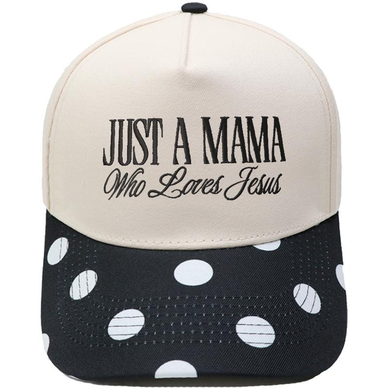 JUST A MAMA truck driver hat embroidered leopard print color matching baseball cap European and American men's and women's casual hat