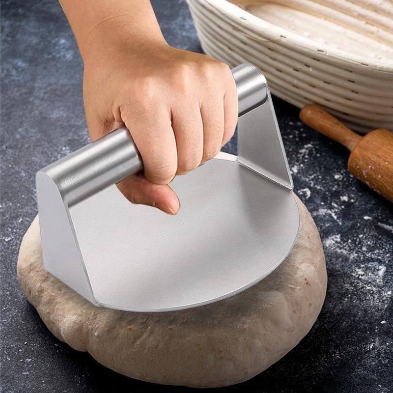 Smash Burger Presse Edelstahl Fleischpresse mit Griff Lebensmittelqualität Edelstahlpresse Hamburgerwerkzeug zur Herstellung von Speck