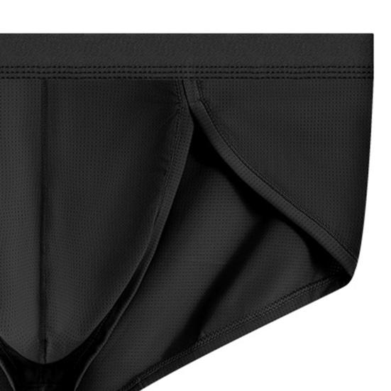 Men Briefs High Elasticity Fit Tight Cut Solid Color Panties Breathable Smooth Wiring Low Waist Underwear Daily Wear