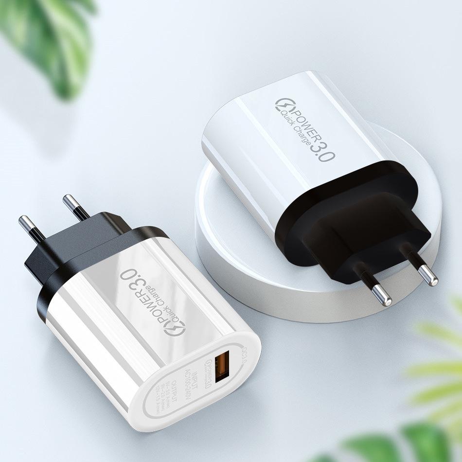 Universal QC3.0 Fast Charging Single Port Charger - UK, EU, US Compatible