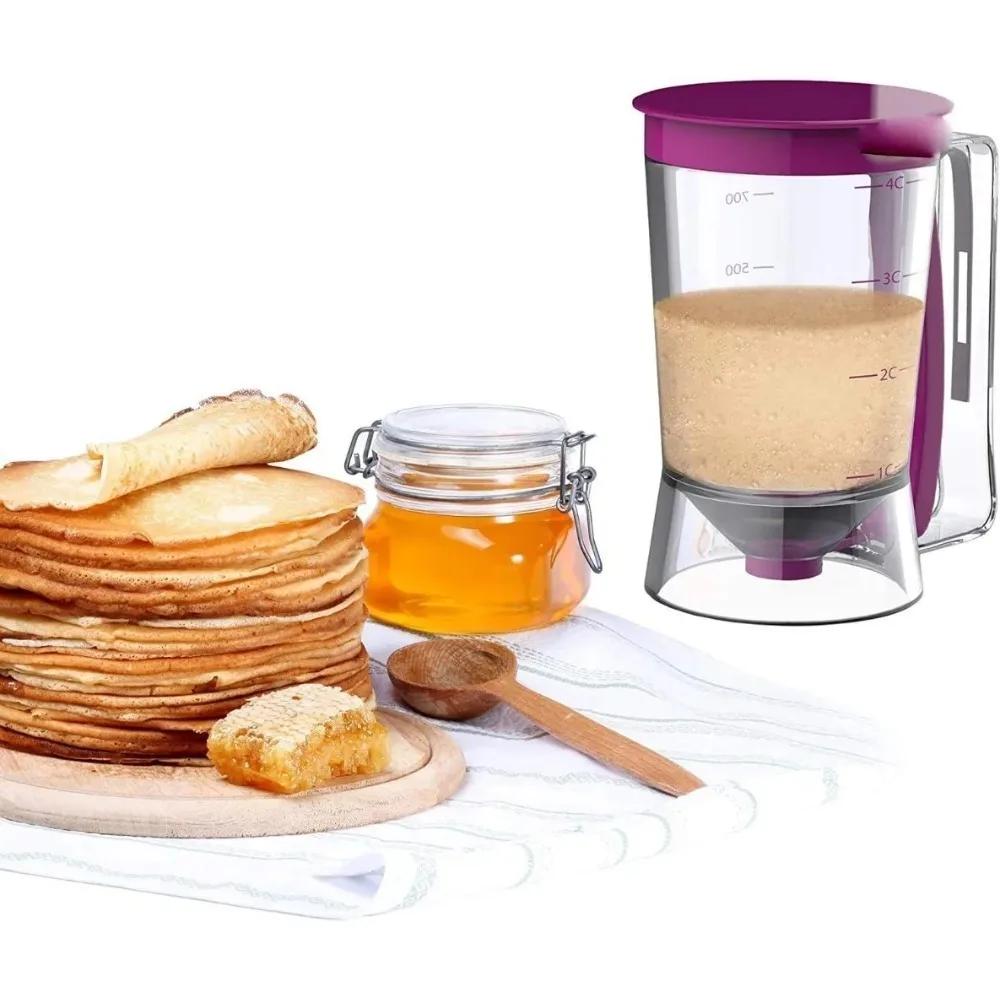 900ml Batter Dispenser Bottle with Squeeze Handle Is A Great Kitchen Gadget for Making Cupcakes, Waffles and Any Baked Goods