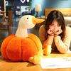 2023 New Pumpkin Duck Plush Doll Creative Funny Toy Throw Pillow Cute Not Difficult Duck Gift