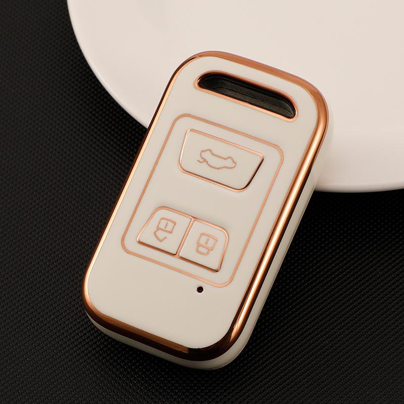 Chery Tiggo 5x/7/8 Key Case - High-End Gold Edge Shell for Men & Women
