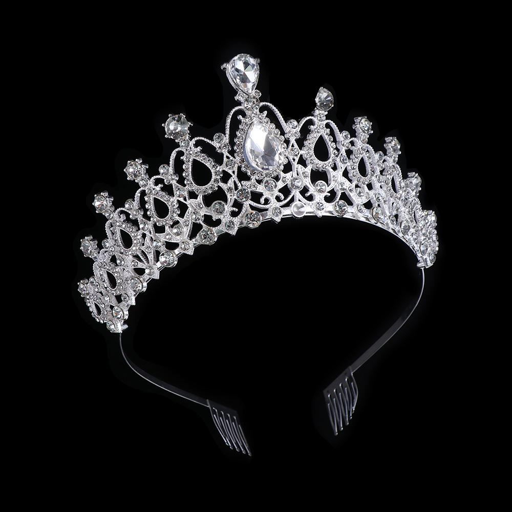 Baroque Elegant Vintage Crystal Crown Bride Crown Wedding Hair Accessories Rhinestone Tiara
