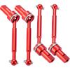 RC Aluminum Front Rear Driveshaft Assembly for Tra-xxas LaTrax 1/18 Teton Desert Prerunner SST-Replaces Part 7650 (Red)