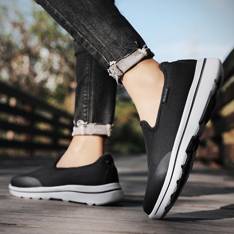 

New Style Men s Large Size Ultra-light Casual Fly Knit Sneakers Outdoor Waterproof Round Toe Thick Bottom Lightweight 39-46