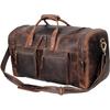 24" Reisetasche im klassischen Vintage-Stil mit modernem Retro-Look, dickes vollnarbiges Rindsleder, handgefertigtes Leder, fürs Fitnessstudio, Weekender, Reisegepäck