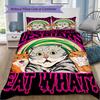 Three Cats Pattern Bedding,Quilt Set Quilt Cover Pillowcase Home Birthday Gift (1*duvet Cover+2*pillowcase,without core)ZSJT0917347