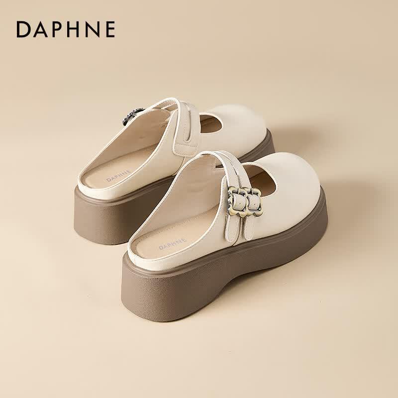 Daphne Women s Mary Jane Thick-Soled Mules EU 37