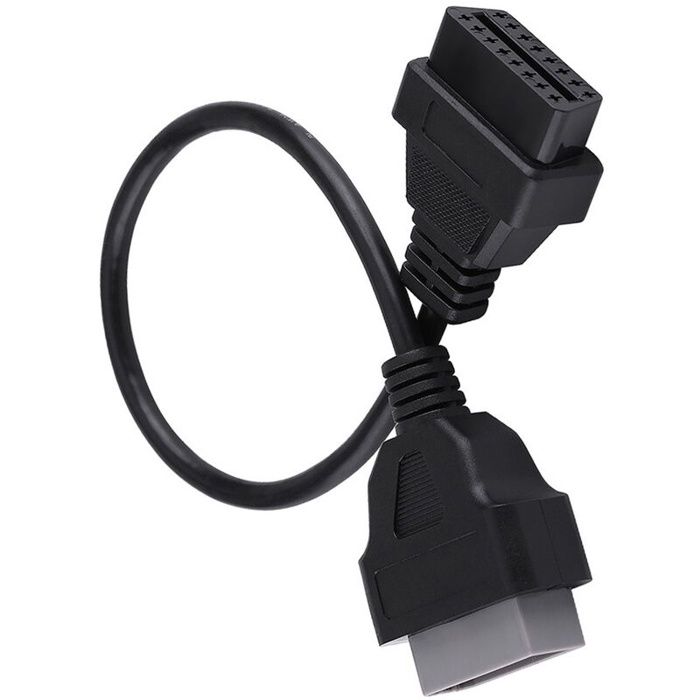 Câble adaptateur OBD2 - AIMOONSA - 14 broches à 16 broches - Pour Nissan - 40 cm - Noir