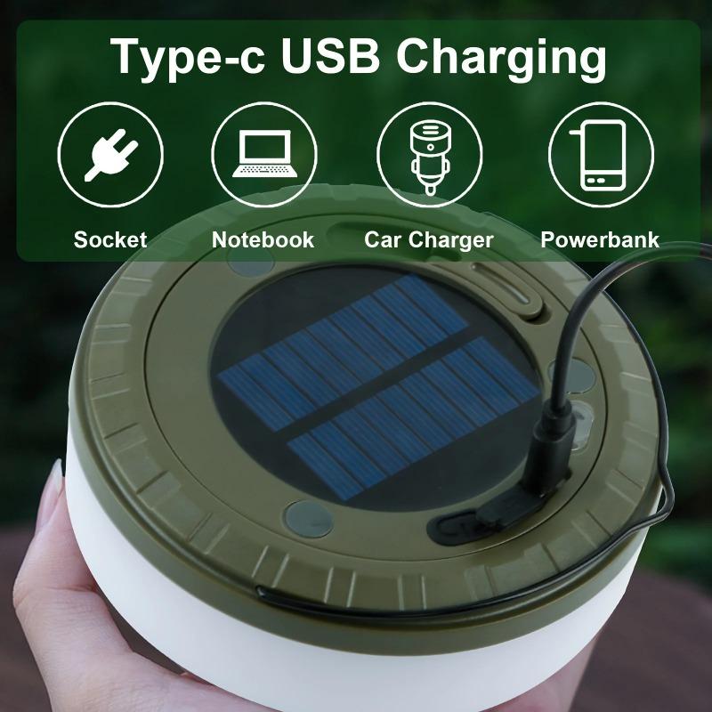 Solar Energy LED Strip USB Rechargeable Camping Light with 10m Versatile Indoor/Outdoor Garden Decor for Home