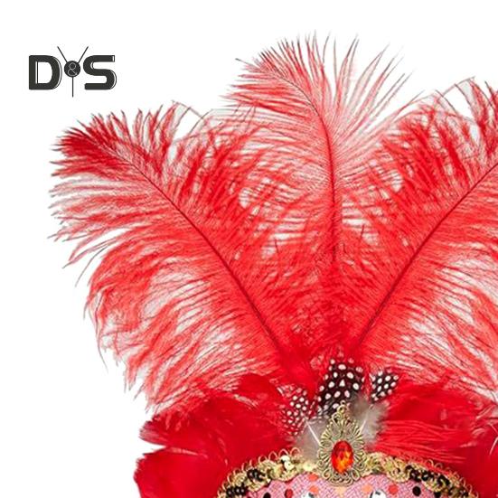 Peří čelenka Gumička do vlasů s kamínky Flitry Elastická karnevalová čelenka Ženy Lehká festivalová čelenka
