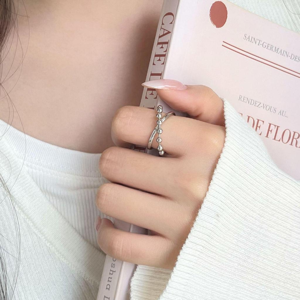 Retro Geometric Mobius Multi-layer Open Ring