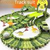 Electric Dinosaur Track Toy with Assembly Ferris Wheel for Kids