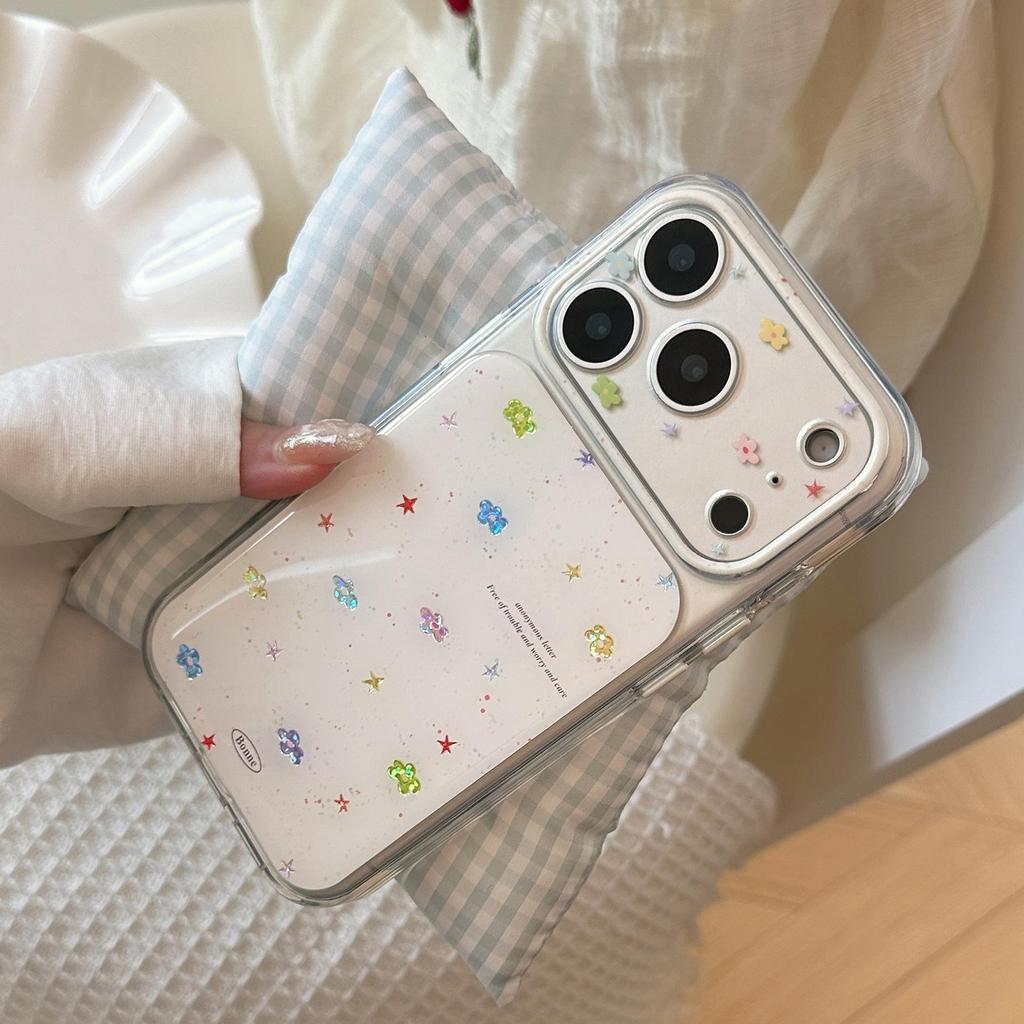 Colorful Flower and Star Phone Case for iPhone 16, iPhone 17, and iPhone 17 Pro Max
