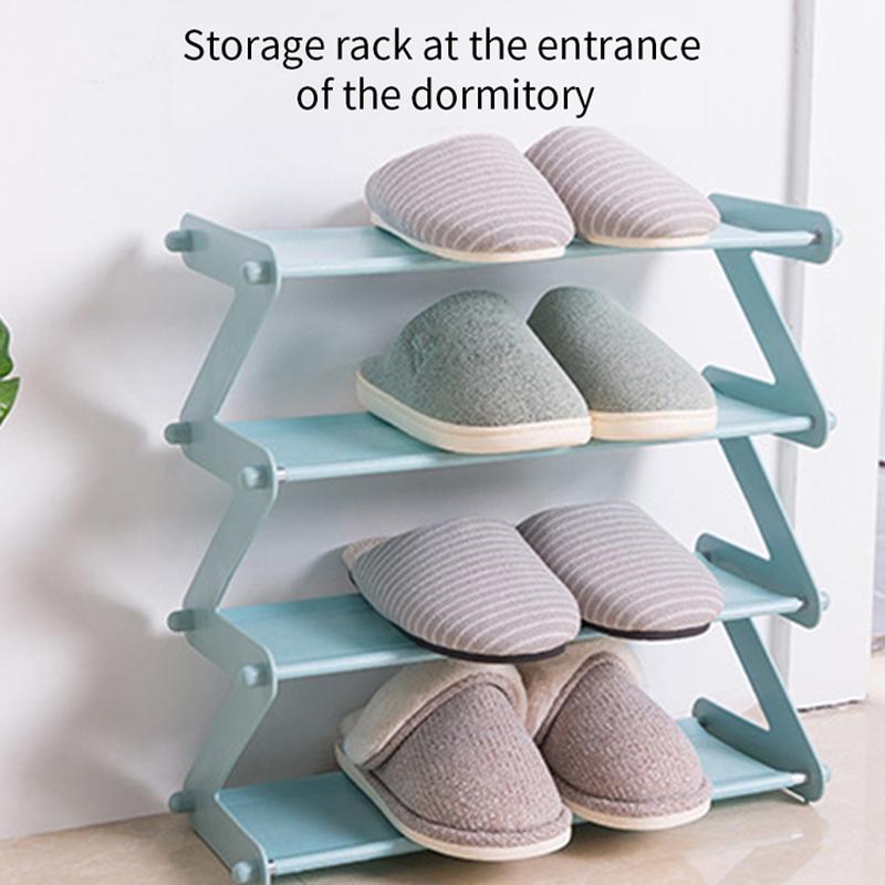 Vierschichtiges Schuhregal, einfaches kombiniertes Schuhregal, Vliesstoff-Schicht-Schuhregal, staubdichtes Schuhregal zur Aufbewahrung im Haushalt