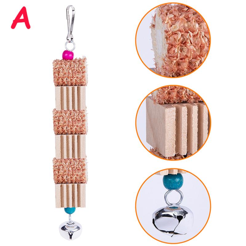 3pcs Parrot Natural Wooden Chewing Bite Toys With Cuttlefish Bone Rattan Ball Corncob Bird Supplies
