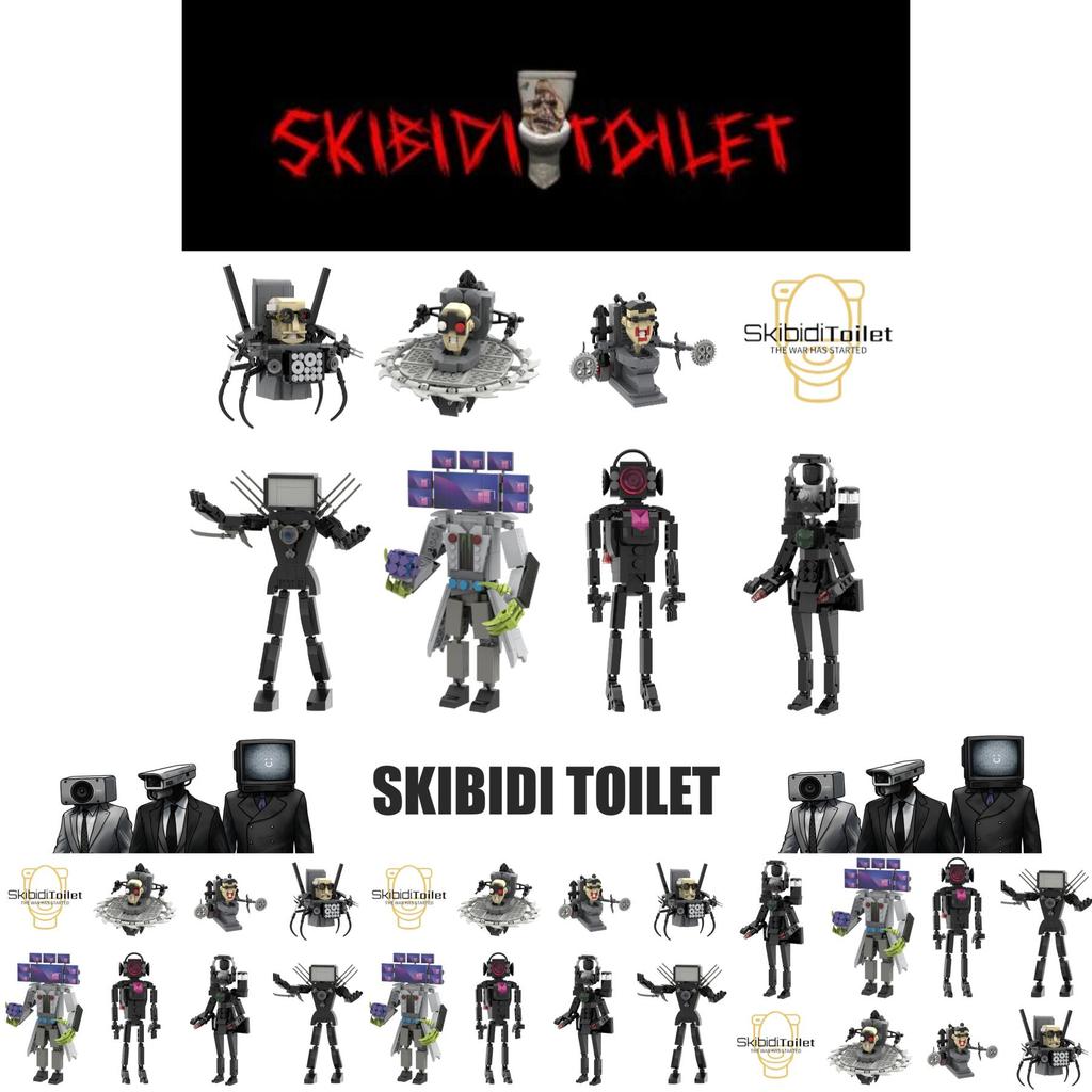 Skibidi Toilet Abs Plastic Building Blocks 0.5kg Small Particle Construction Set