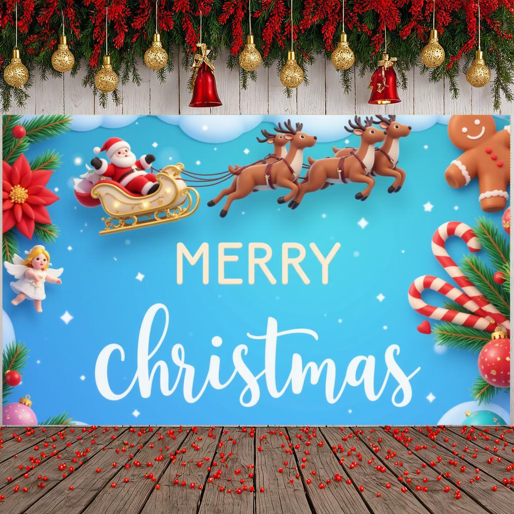 Holiday Celebration Aesthetic Design Reindeer Banner Christmas Decor Decorative Reindeer Merry Christmas For Photo Shoot Family
