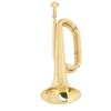 C Key Spanish Bugle Brass Cavalry Trumpet Blowing Pipe Instrument 11cm Diameter 34cm Height Mouthpie