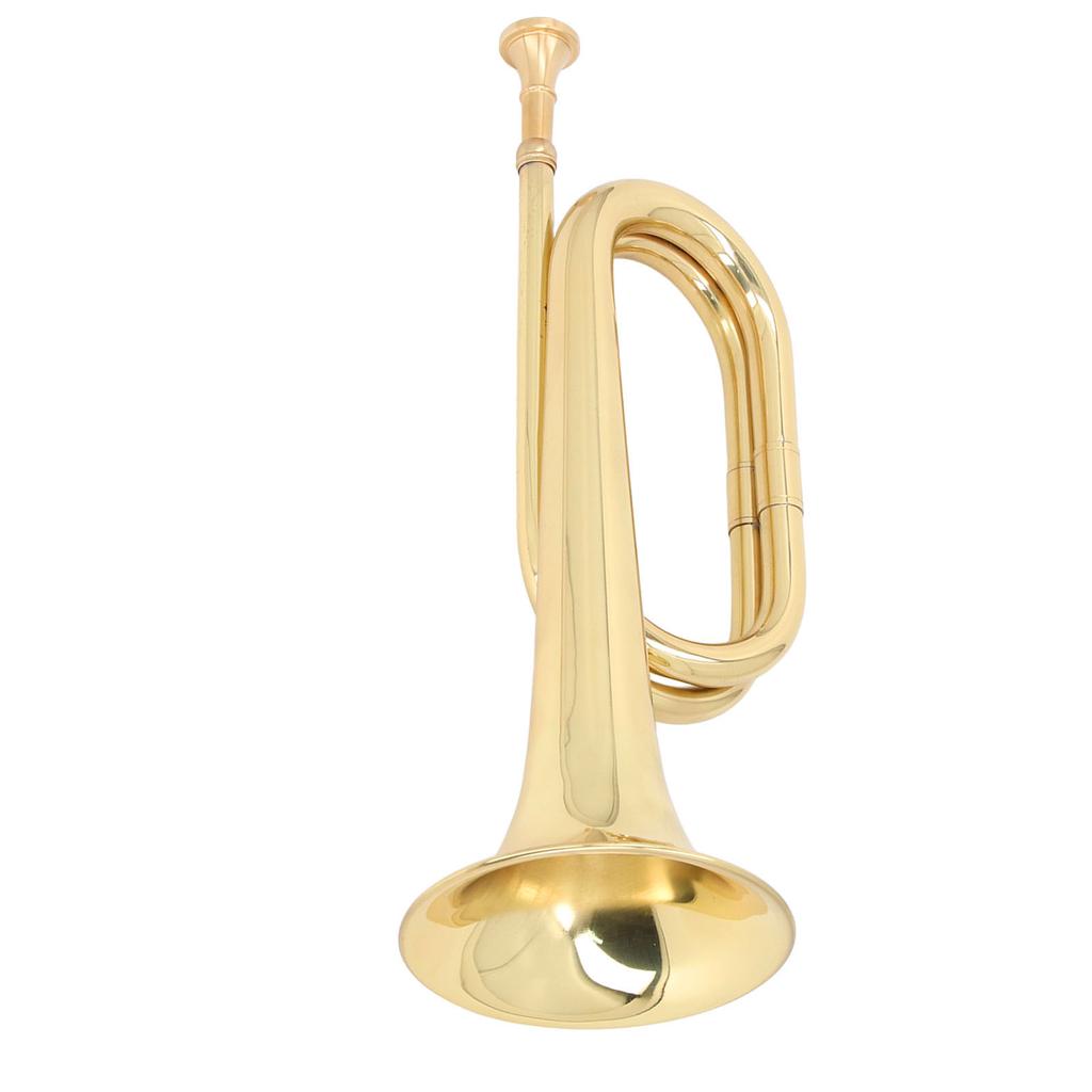 C Key Spanish Bugle Brass Cavalry Trumpet Blowing Pipe Instrument 11cm Diameter 34cm Height Mouthpie
